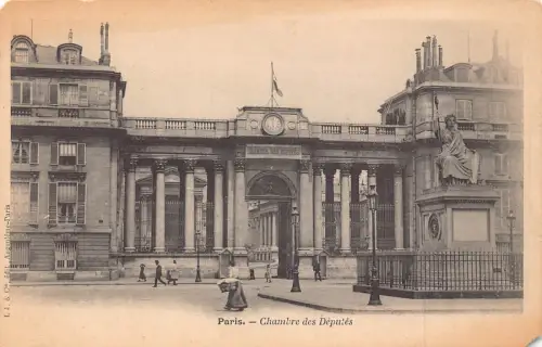C059 Frankreich Paris Chambre des Deputes Vintage Postkarte