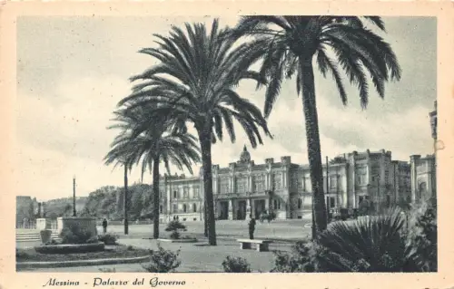 A976 Italien Messina Palazzo del Governo Vintage Postkarte