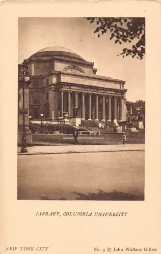 A972 US Library Columnia University New York City Vintage Postkarte