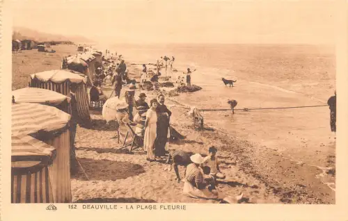 C069 Frankreich Deauville la Plage Fleurie Vintage Postkarte