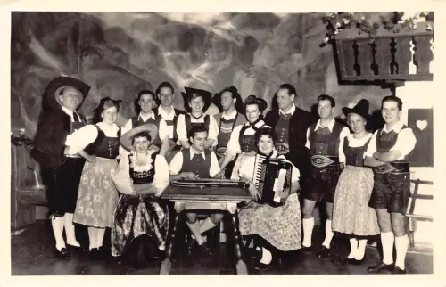 A978 Österreich Tiroler Musikkapelle Kurt Blaas Innsbruck Akkordeon RPPC Postkarte