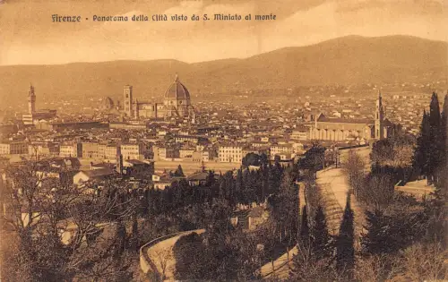 A959 Italien 1924 Firenze Florenz Panorama de Citta S Miniato monte Postkarte