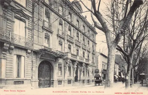 C066 Frankreich Narbonne Grand Hotel de la Dorade Vintage Postkarte