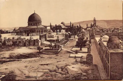 A961 Israel Moschee von Omar Vintage Postkarte