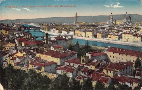 A961 Italien Firenze Florenz Panorama visto dal Piazzale Michelangelo Postkarte