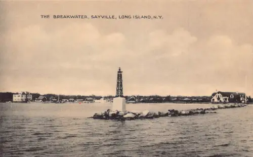 A988 US Breakwater Sayville Long Island New York Postkarte