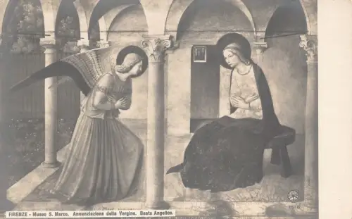 A983 Firenze Florenz Museo S Marco Annuziazione della Vergine Engel Postkarte