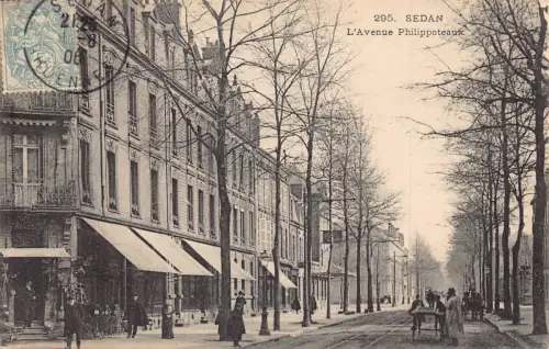 C066 Frankreich Limousine L'Avenue Philippoteaux 1906 alte Postkarte