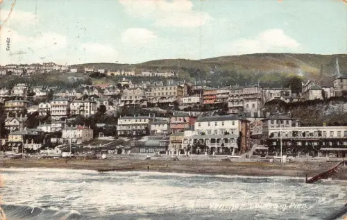 A947 England 1906 Ventnor I.W. vom Pier Vintage Postkarte