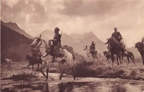 A978 Frankreich 1. Weltkrieg Kavallerie Soldaten Erkundung Saphis en Aufklärung Postkarte