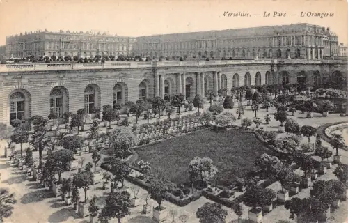 C058 Frankreich Versailles Le Parc L'Orangerie Vintage Postkarte