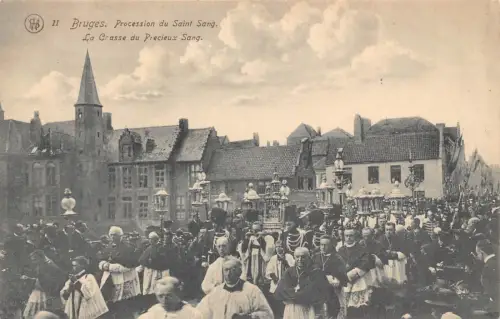 A941 Belgien Prozession du Saint Sang Religiöse Crasse du Precieux Sang Postkarte