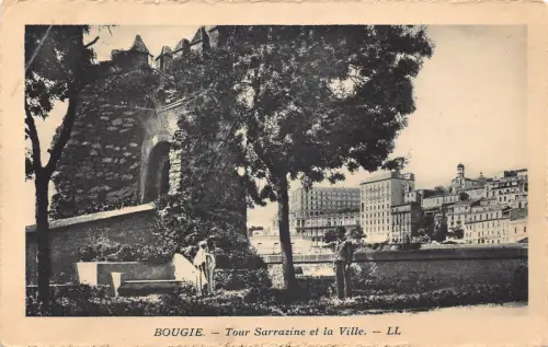 A985 Algerien Bougie Bejaia Tour Sarrazine et la Ville Vintage Postkarte