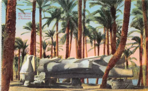 A940 Ägypten Memphis Statue von Ramses Vintage Postkarte