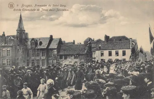 A941 Belgien Prozession du Saint Sang Vintage Postkarte