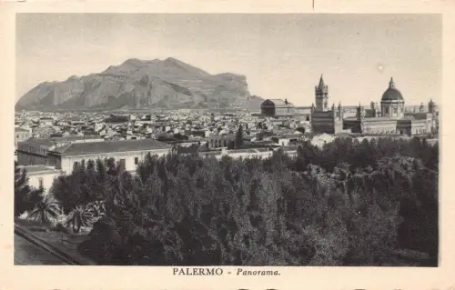 C079 Italien Palermo Panorama Vintage Postkarte