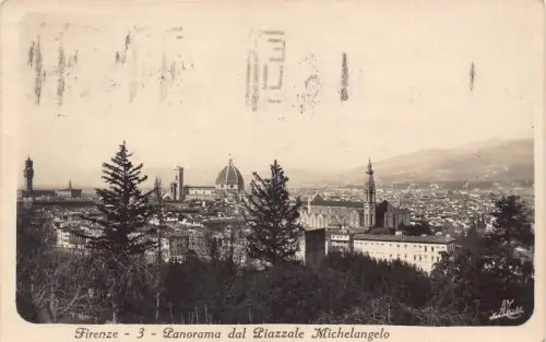 A958 Italien 1925 Florenz Panorama dal Piazzale Michelangelo Postkarte