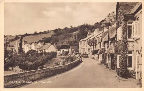 A952 England Castle Road St Mawes Vintage Postkarte