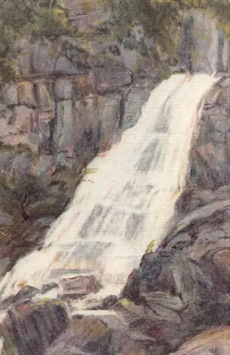 A942 Irland Glenariff Wasserfall Vintage Postkarte