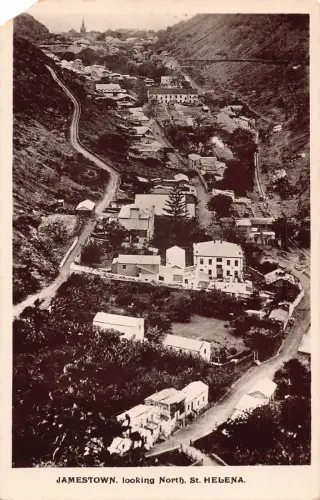 A939 Saint Helena Jamestown Looking North RPPC Vintage Postkarte