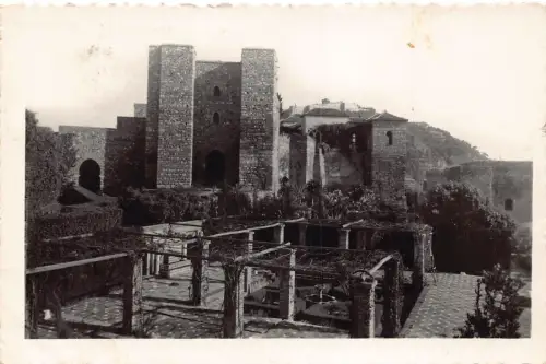 A958 Spanien 1956 Malaga Alcazaba RPPC Vintage Postkarte