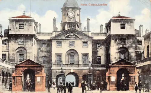 A943 England 1913 Horse Guards Whitehall London Vintage Postkarte