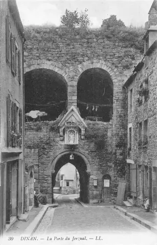 C076 Frankreich Dinan La Porte du Jerzual Vintage Postkarte