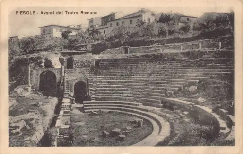 C079 Italien Fiesole Avanzi del Teatro Romano Vintage Postkarte