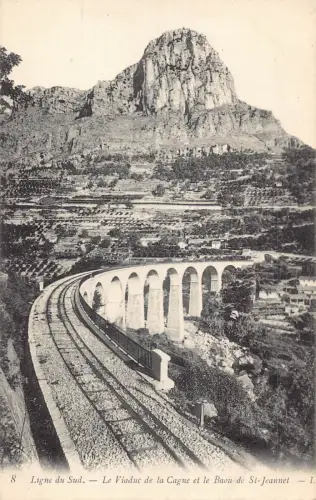 C076 Frankreich Ligne du Sud Le Viaduc de la Cagne et le Baou de St Jeannet Postkarte