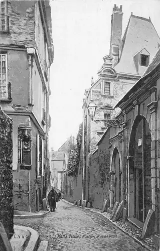 C077 Frankreich Le Mans Vieilles Maisons rue de Vaux Vintage Postkarte