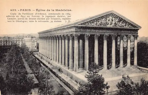 C063 Frankreich Paris Eglise de la Madeleine Vintage Postkarte