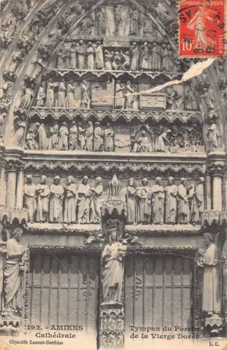 C075 Frankreich Amiens Kathedrale 1912 Vintage Postkarte