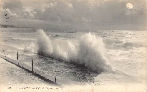 C073 Frankreich Biarritz Effet de Vagues 1909 alte Postkarte