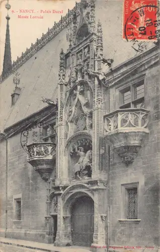 C074 Frankreich Nancy Palais Herzogliches Musee Lothringen 1907 Vintage Postkarte