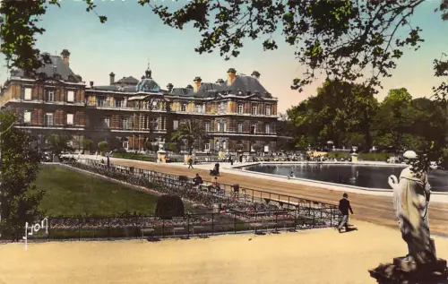 C065 Frankreich Paris Palais et Jardin du Luxembourg Vintage Postkarte