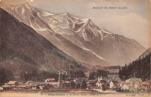 C065 Frankreich Argentiere et le Mont Blanc Vintage Postkarte