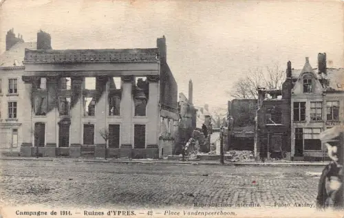 C064 Frankreich Campagne de 1914 Ruines d'Ypern 1915 alte Postkarte