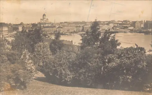 A986 Finnland Helsinki Gesamtansicht RPPC Vintage Postkarte
