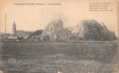 C065 Frankreich Pierrelatte Le Rocher Vintage Postkarte