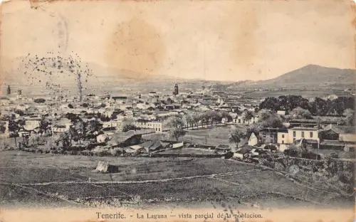 A976 Spanien 1912 Teneriffa Laguna vista parcial de la poblacion Vintage Postkarte