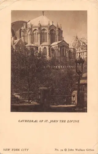 A972 US Cathedral of St John the Divine New York City Postkarte
