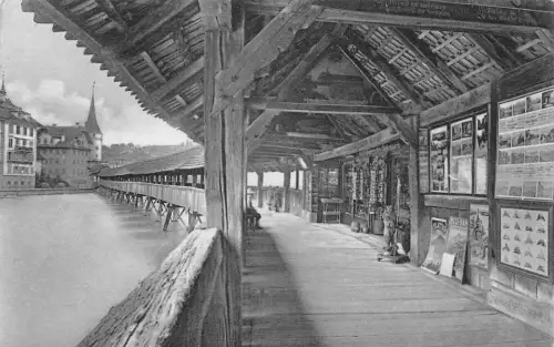 A975 Schweiz Schnarrwyler Rickenbach Kapelle Brücke Laden Adv Luzern Postkarte