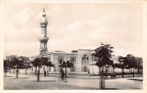A960 Ägypten Hafen sagte die Abbas Moschee Fahrrad RPPC Vintage Postkarte