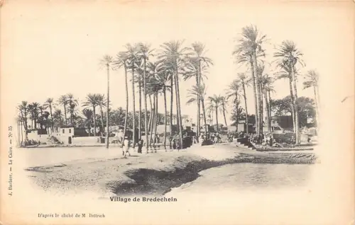 A960 Ägypten Dorf de Bredechein Vintage Postkarte