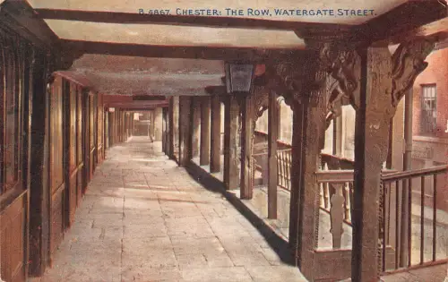 A950 England Chester The Row Watergate Street Vintage Postkarte