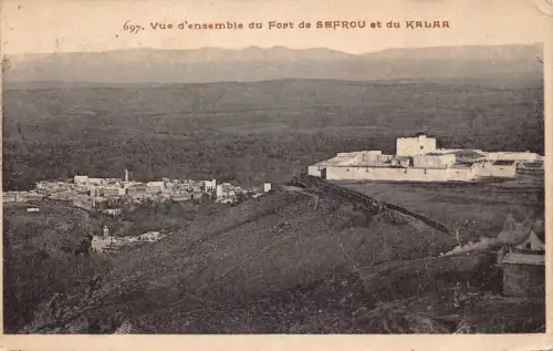A960 Marokko Blick auf Fort de Sefrou et du Kalaa Vintage Postkarte
