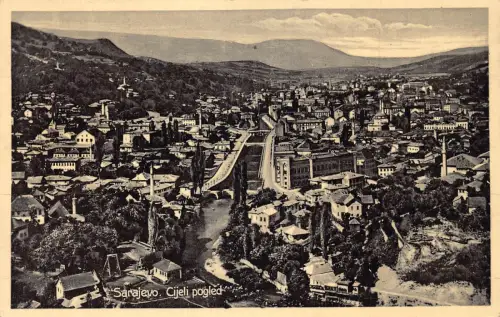 A959 Bosnien und Herzegowina Sarajevo Cijeli gepogelt Gesamtansicht Postkarte