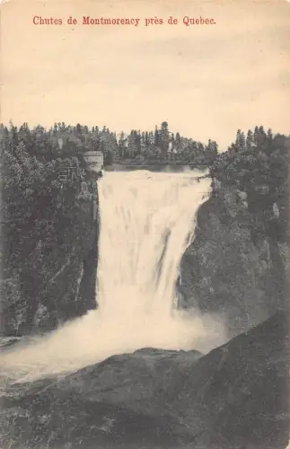 A956 Kanada Chutes de Montmorency pres de Quebec Wasserfall Vintage Postkarte