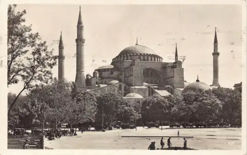 A959 Türkei 1932 Konstantinopel Istanbul Hagia Sophia Moschee RPPC Postkarte