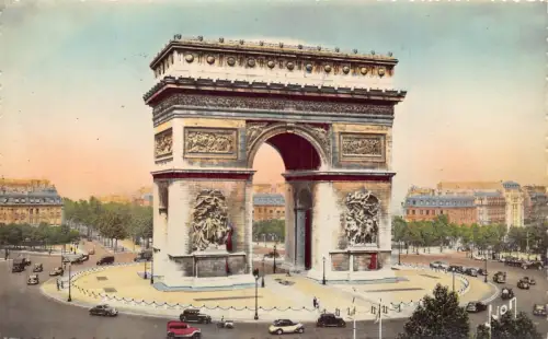 C064 Frankreich Paris L'Arc Triomphe de l'Etoile Vintage Postkarte